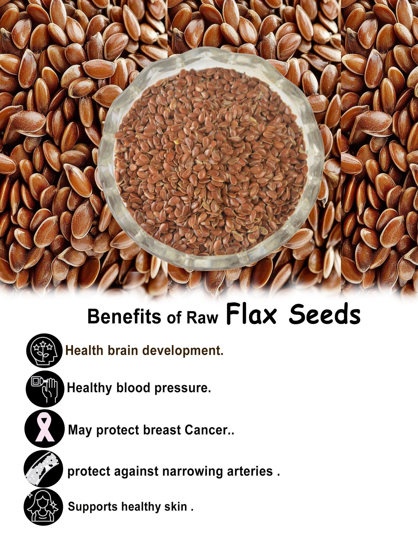 Premium Raw Flax Seeds |200G/500G| Superfood for Weight Loss & Heart Health
