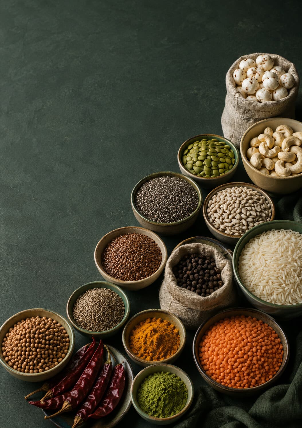 CultivateCrest seeds, rice, pulses, spices, cashews and makhana