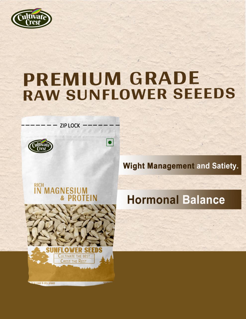 Raw Sunflower Seeds |200G/500G| Protein-Rich Snack for Immunity & Skin Health